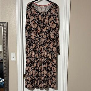 Boden Amelie dress long sleeve midi